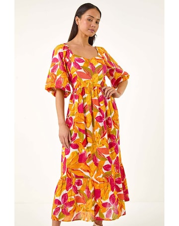 Roman Petite Floral Tiered Dress