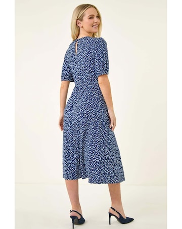 Roman Petite Abstract Stretch Midi Dress