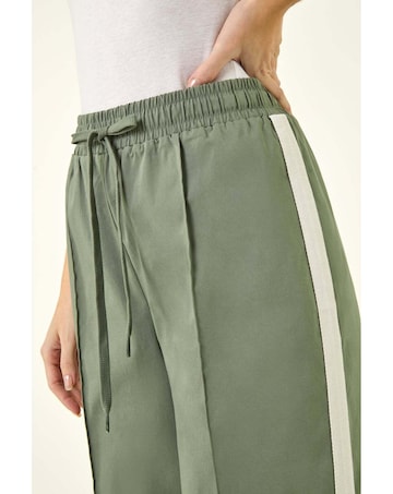 Roman Tie Waist Bengaline Stripe Trouser