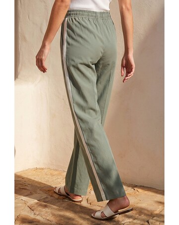 Roman Tie Waist Bengaline Stripe Trouser