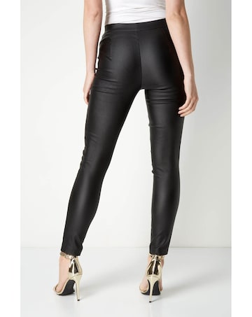 Roman Faux Leather Elastic Trousers