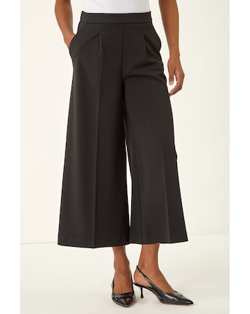 Roman Wide Leg Cropped Culottes