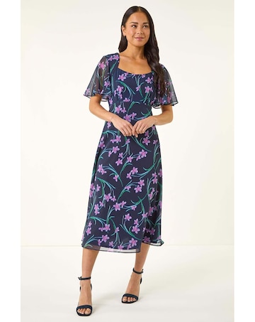 Roman Petite Floral Midi Dress