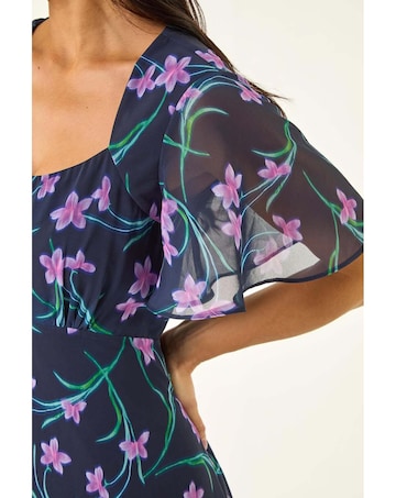 Roman Petite Floral Midi Dress