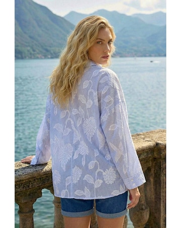 Roman Floral Jacquard Buttoned Shirt