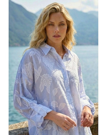 Roman Floral Jacquard Buttoned Shirt