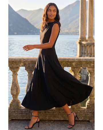 Roman Fit & Flare Midi Dress