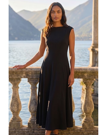 Roman Fit & Flare Midi Dress