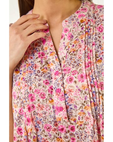 Roman Floral Burnout Vest Top
