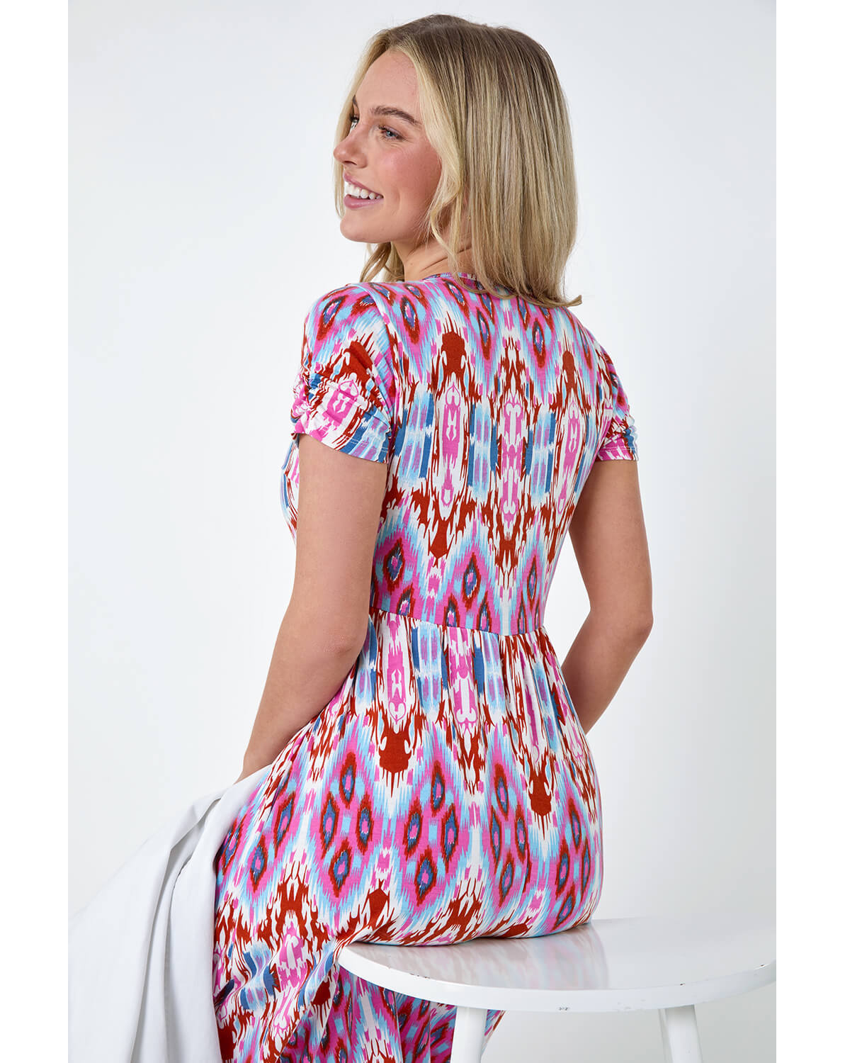 New In - Roman Petite Aztec Pocket Midi Dress