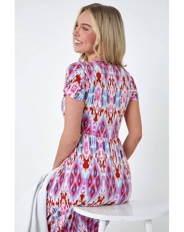 Roman Petite Aztec Pocket Midi Dress