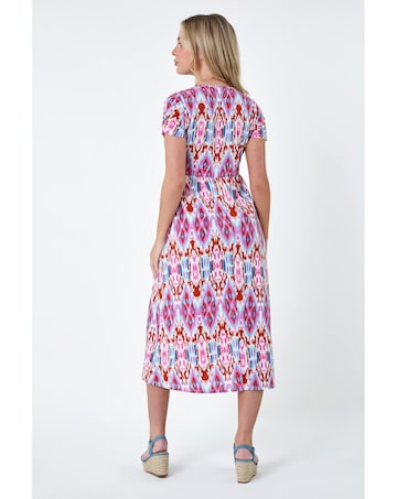 Roman Petite Aztec Pocket Midi Dress