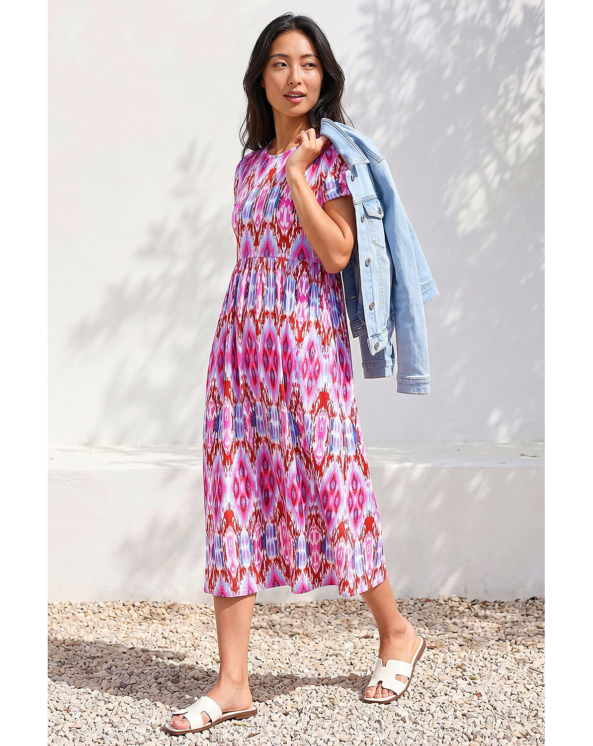 Roman Petite Aztec Pocket Midi Dress