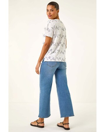 Roman Floral Puff Print T-Shirt