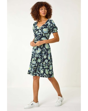 Roman Floral Sweetheart Dress