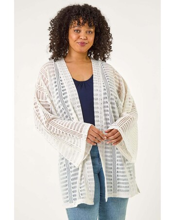 Roman Curve Open Knit Cardigan