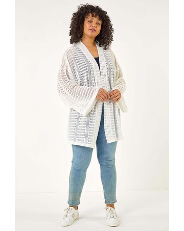 Roman Curve Open Knit Cardigan