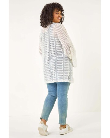 Roman Curve Open Knit Cardigan