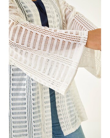 Roman Curve Open Knit Cardigan