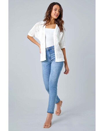 Roman Stitch Detail Knit Cardigan