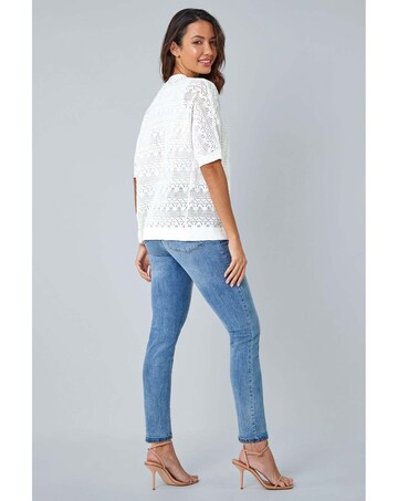 Roman Stitch Detail Knit Cardigan