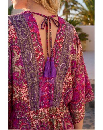 Roman Paisley Print Boho Maxi Dress