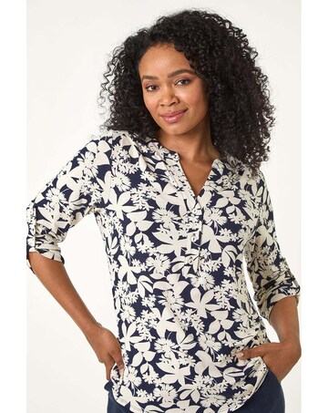 Roman Petite Floral Print Button Shirt
