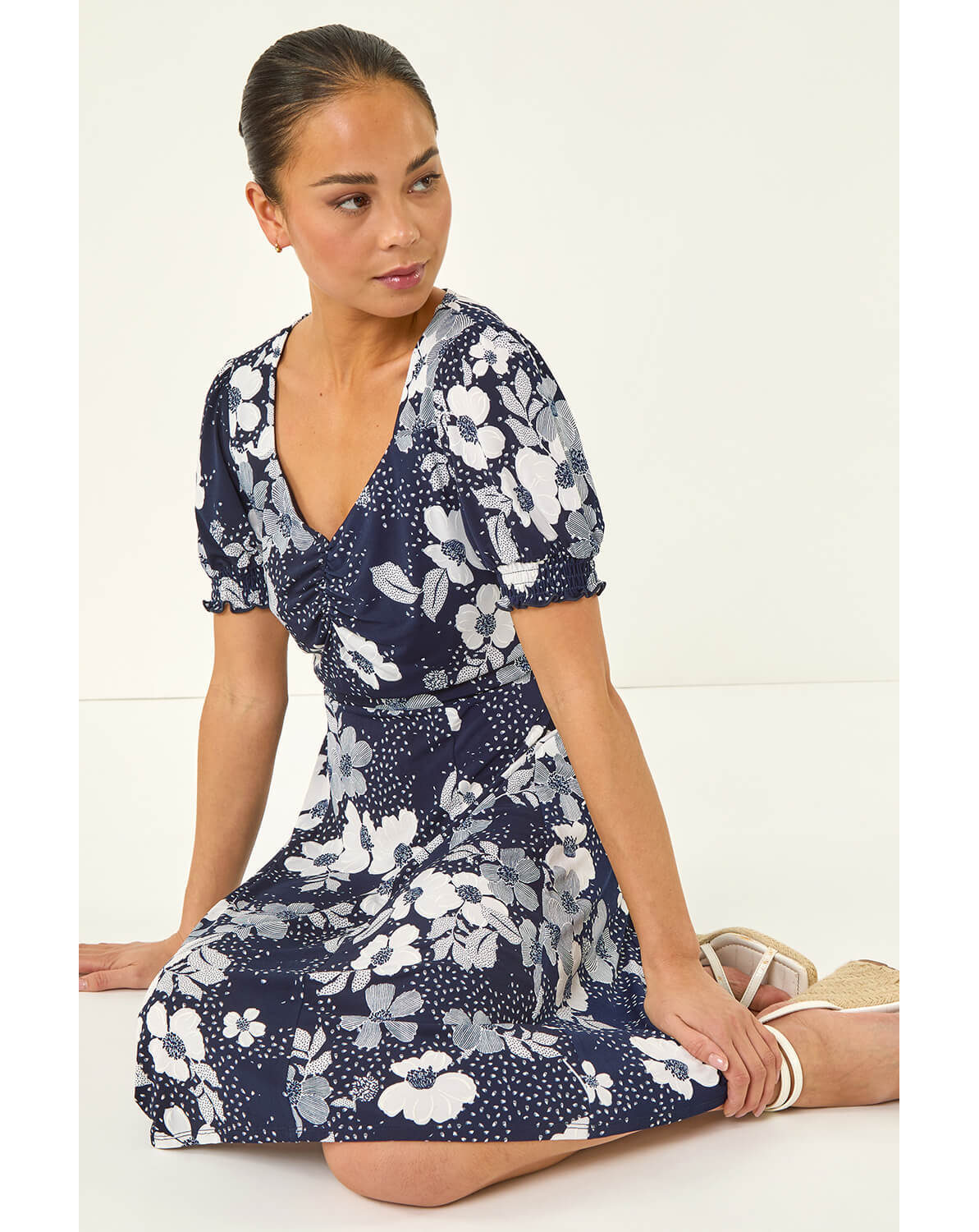 New In - Roman Petite Floral Sweetheart Dress