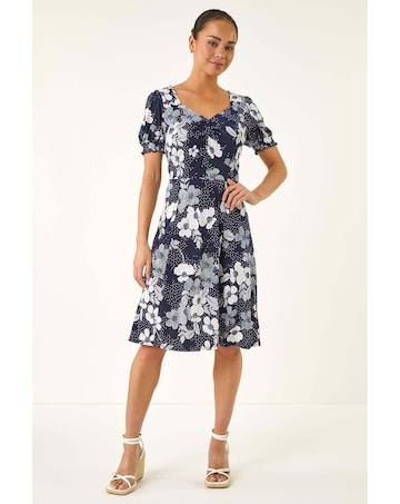 Roman Petite Floral Sweetheart Dress