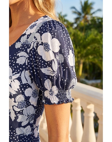 Roman Petite Floral Sweetheart Dress