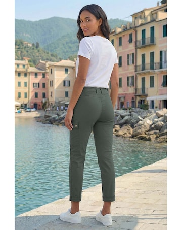 Roman Turn Up Stretch Cargo Trousers