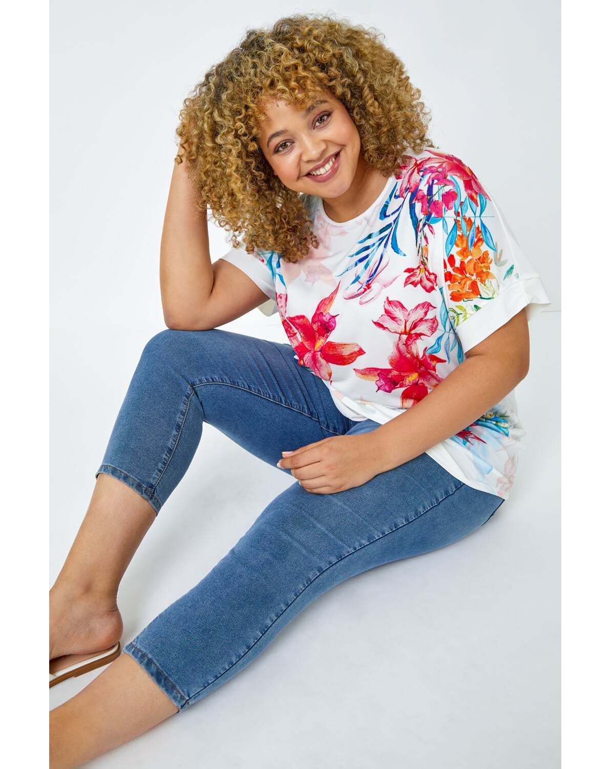 New In - Roman Curve Cropped Denim Jeggings