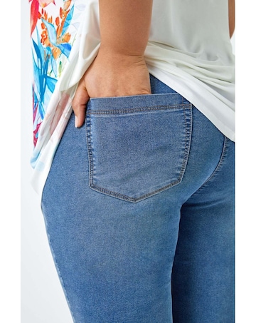 Roman Curve Cropped Denim Jeggings