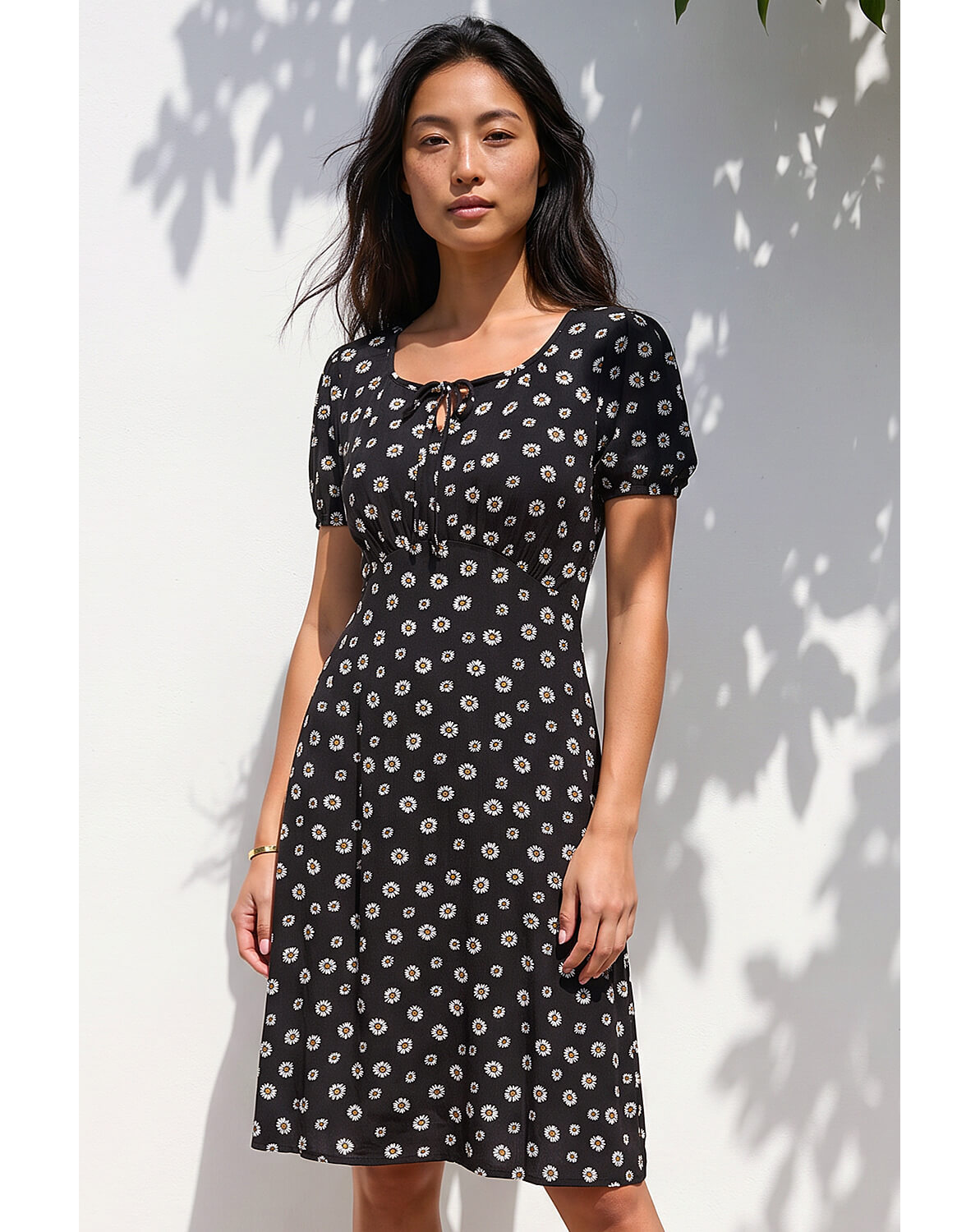 Roman Petite Ditsy Floral Tie Dress