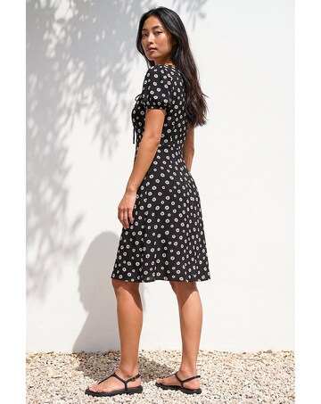 Roman Petite Ditsy Floral Tie Dress