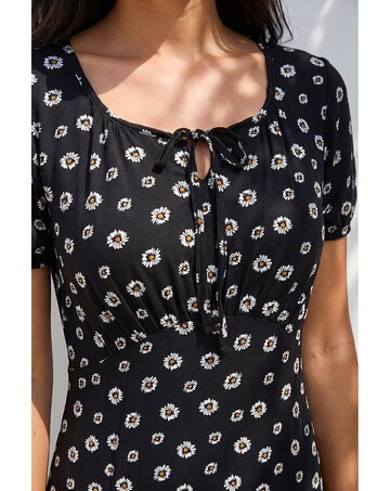 Roman Petite Ditsy Floral Tie Dress