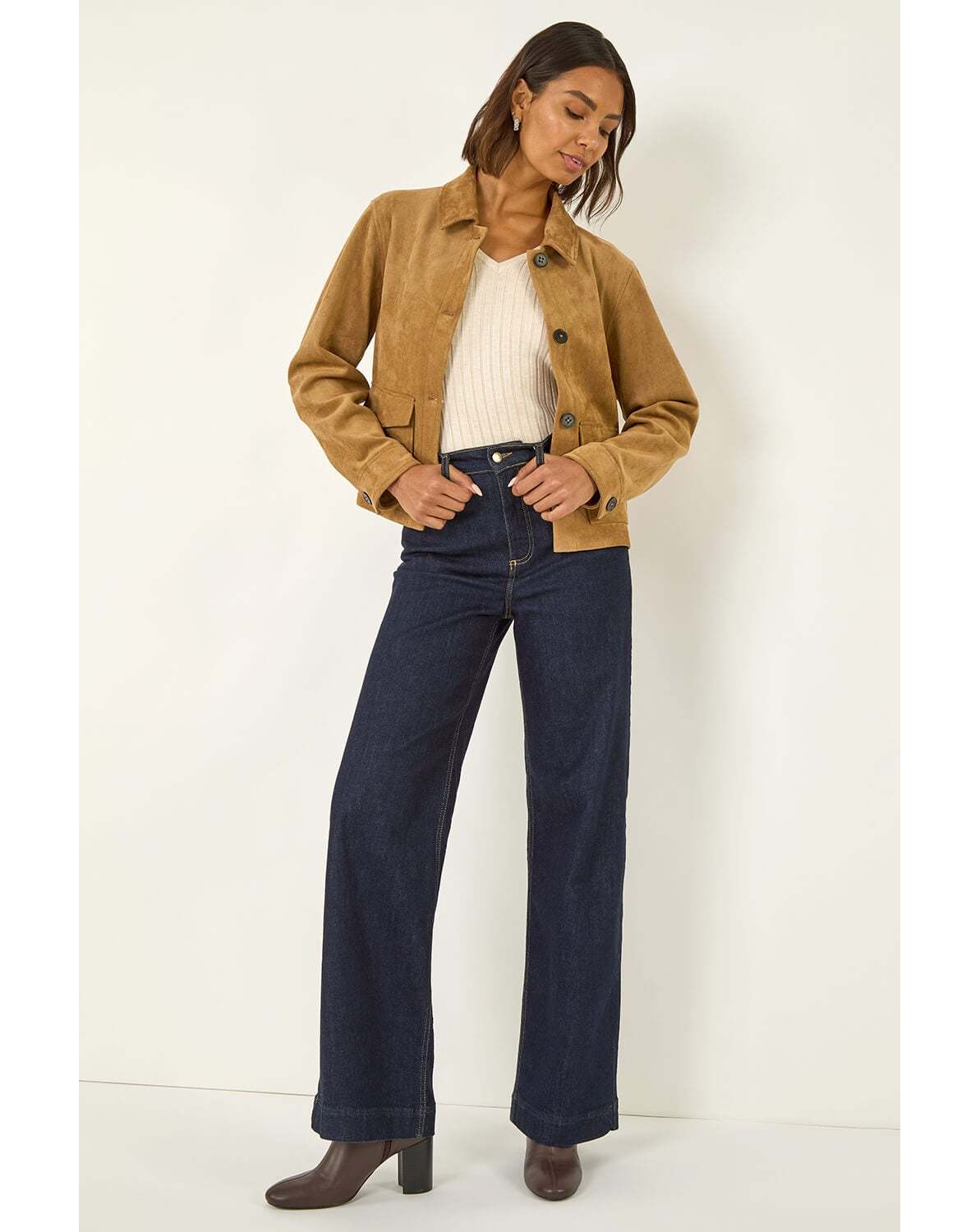 New In - Roman Faux Suede Pocket Jacket