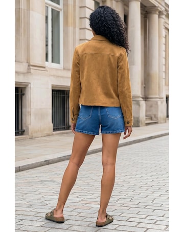 Roman Faux Suede Pocket Jacket