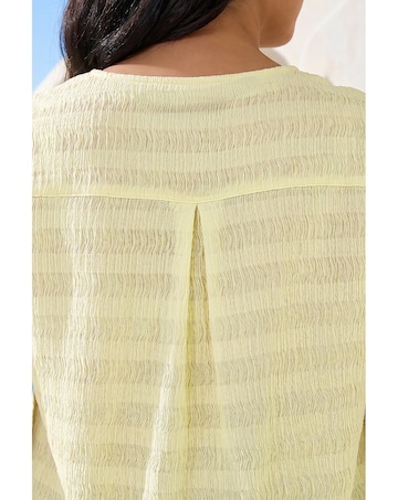 Roman Curve Stripe Textured Vest Top
