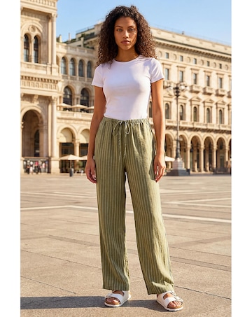 Roman Petite Stripe Stretch Trouser