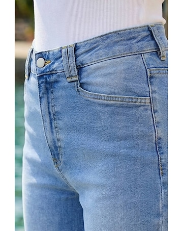 Roman Denim Stretch Wide Leg Culottes