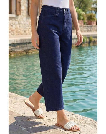 Roman Dusk Denim Wide Leg Culotte