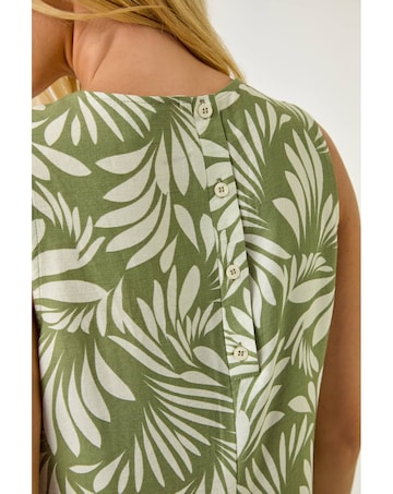 Roman Petite Leaf Print Shift Dress