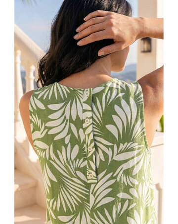 Roman Petite Leaf Print Shift Dress
