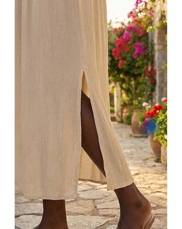 Roman Crochet Bodice Midi Dress