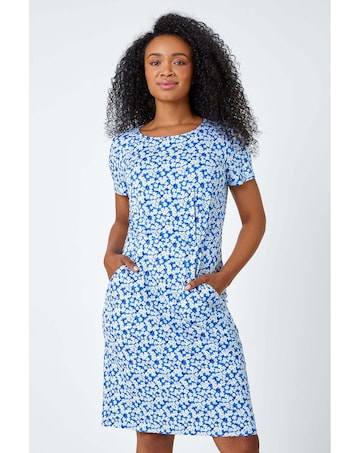 Roman Ditsy Floral Pocket Stretch Dress