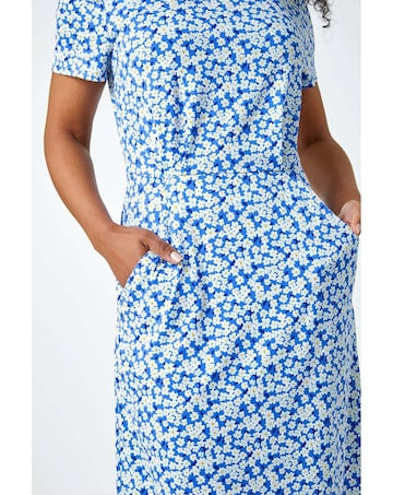Roman Ditsy Floral Pocket Stretch Dress