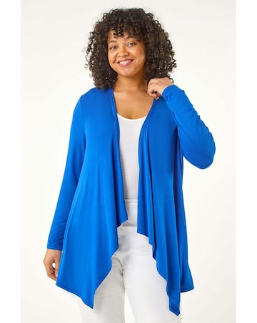 Roman Curve Waterfall Longline Cardigan
