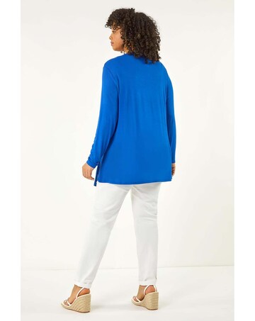 Roman Curve Waterfall Longline Cardigan