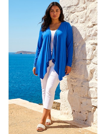 Roman Curve Waterfall Longline Cardigan